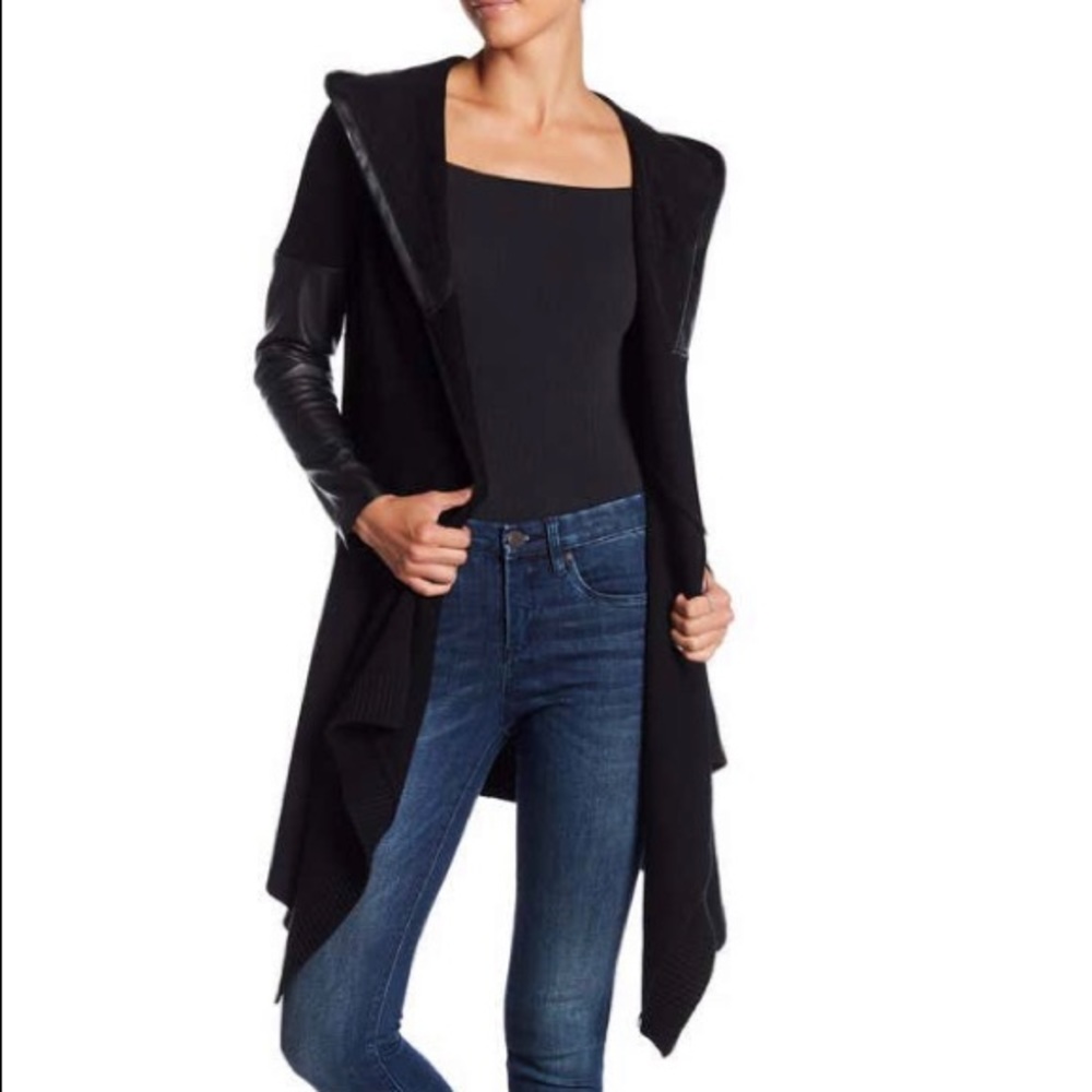 Blank NYC long hooded jacket